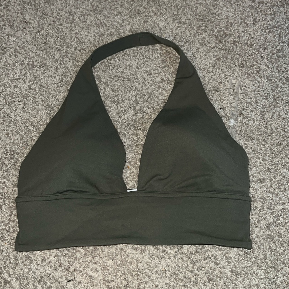 Lululemon halter sports bra - olive green